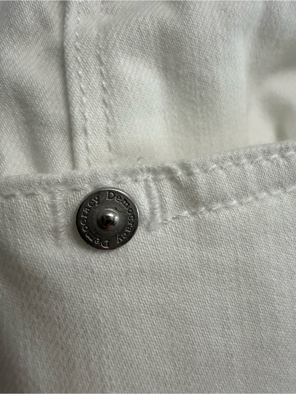 Democracy “Ab”solution White Straight Leg Jeans Stretch - Picture 5 of 8